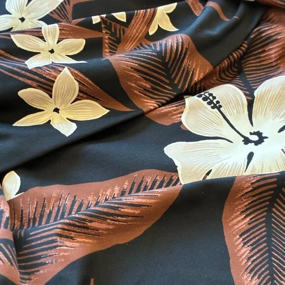 NWT Lands' End Plus Standard Vneck Wrap Underwire Floral Palm Tankini Swim Top - Picture 7 of 13